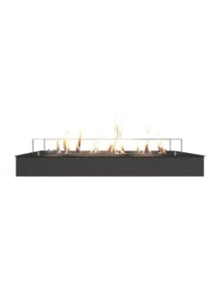 Bruciatore Bioetanolo Manuale British Fires Serie 8014L NERO CON BORDO 80X14 INCASSO