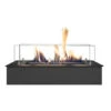 Bruciatore Bioetanolo Manuale British Fires Serie 4114L NERO CON BORDO 41x14 INCASSO