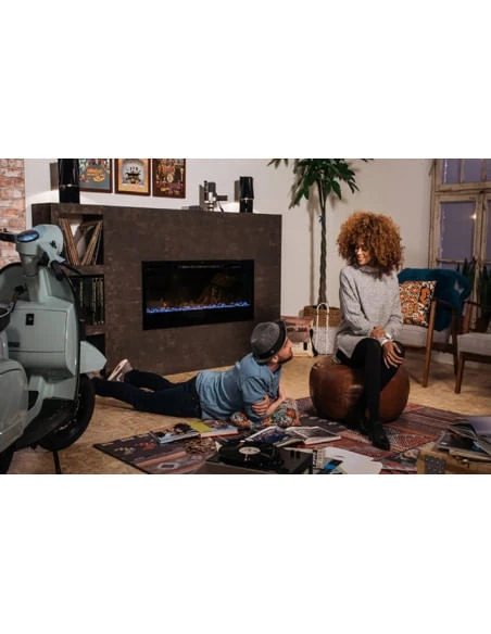 Caminetto Elettrico A Led Da Incasso Con Vetro MaisonFire Serie Thera Mini Con Ciottoli Di Vetro - Riscaldamento Attivabile : 1,2 Kw 4 Caminetto Elettrico A Led Da Incasso Con Vetro MaisonFire Serie Thera Mini Con Ciottoli Di Vetro - Riscaldamento Attivabile : 1,2 Kw - immagine 2