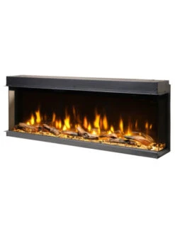 Caminetto Elettrico A Led MaisonFire Serie Ignite Bold 74 Cm 188 Con Legna Ceramica - Riscaldamento : 1-2 Kw