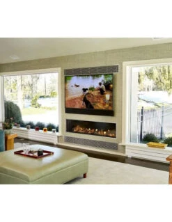 Camino A Gas Luxury British Fires Serie Linea 150 CON TELECOMANDO SYMAX MULTIFUNZIONE, ECO MODE