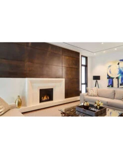 Camino A Gas Luxury British Fires Serie Linea 75 X 65 CON TELECOMANDO SYMAX MULTIFUNZIONE, ECO MODE