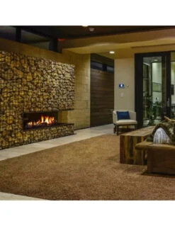 Camino A Gas Luxury British Fires Serie Vista 200 DESTRA CON TELECOMANDO SYMAX MULTIFUNZIONE, ECO MODE