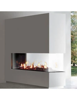 Camino A Gas Metano Da Incasso Italkero Venezia 90P 3 Facce A Penisola