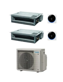 Climatizzatore GARANZIA ITALIA Daikin Canalizzabile Serie FDXM-F9 R32 Dual Split Inverter 12000 + 12000 BTU Con U.E. 2MXM68A9 Classe A+++/A++