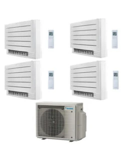 Climatizzatore GARANZIA ITALIA Daikin Serie FVXM-A Console Pavimento Perfera R32 Quadri Split Inverter 9000 + 12000 + 12000 + 18000 BTU Con U.E. 4MXM80A9 Classe A+++/A++ NOVITA' 2024