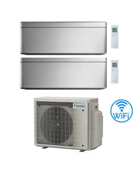 Climatizzatore GARANZIA ITALIA Daikin Stylish Silver WiFi Dual Split Inverter 9000 + 9000 BTU Con U.E. 2MXM50A9 Classe A+++/A++ NOVITA' 2024 3 Climatizzatore GARANZIA ITALIA Daikin Stylish Silver WiFi Dual Split Inverter 9000 + 9000 BTU Con U.E. 2MXM50A9 Classe A+++/A++ NOVITA' 2024