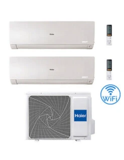 Climatizzatore Condizionatore Haier Flexis-Mw R32 Wifi Dual Split Inverter 9000 + 18000 BTU Con U.E. 2U50S2SM1FA Classe A++/A+