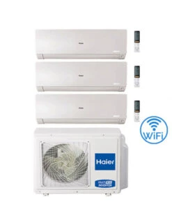 Climatizzatore Condizionatore Haier Flexis-Mw R32 Wifi Trial Split Inverter 7000 + 7000 + 18000 BTU Con U.E. 3U70S2SR2FA Classe A++/A+