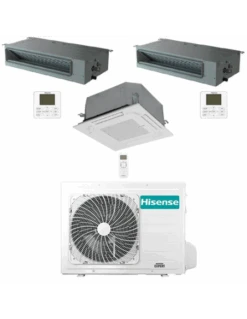 Climatizzatore Condizionatore Hisense Canalizzabile Più Cassetta R32 Trial Split Inverter 9000 + 9000 + 9000 BTU Con U.E. 3AMW72U4RJC Classe A++/A+