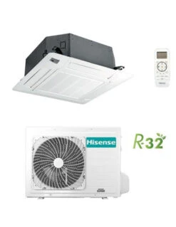 Climatizzatore Condizionatore Hisense Cassetta Round-Flow Serie Turbo R32 24000 BTU ACT71UR4RJC8 INVERTER Classe A++/A++