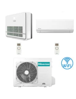 Climatizzatore Condizionatore Hisense Console + Energy Ultra R32 Dual Split Wifi Inverter 9000 + 9000 BTU Con U.E. 2AMW42U4RGC NOVITÁ Classe A++/A+