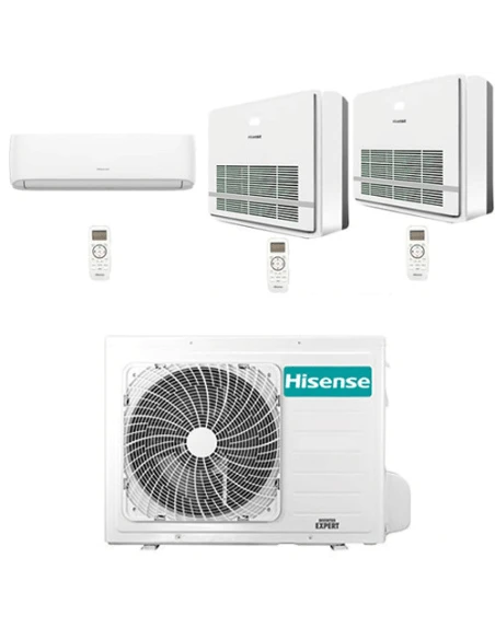Climatizzatore Condizionatore Hisense Console + Hi Comfort R32 Trial Split Inverter 7000 + 9000 + 12000 BTU Con U.E. 3AMW62U4RJC NOVITÁ Classe A++/A+ 3 Climatizzatore Condizionatore Hisense Console + Hi Comfort R32 Trial Split Inverter 7000 + 9000 + 12000 BTU Con U.E. 3AMW62U4RJC NOVITÁ Classe A++/A+