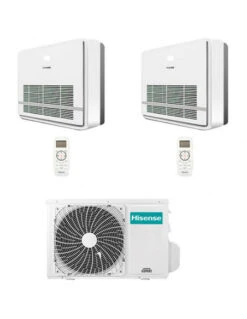 Climatizzatore Condizionatore Hisense Console R32 Dual Split Inverter 9000 + 9000 BTU Con U.E. 2AMW42U4RGC NOVITÁ Classe A++/A+