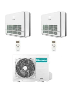 Climatizzatore Condizionatore Hisense Console R32 Dual Split Inverter 9000 + 9000 BTU Con U.E. 2AMW52U4RXC NOVITÁ Classe A++/A+