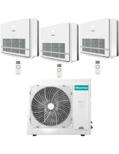Climatizzatore Condizionatore Hisense Console R32 Trial Split Inverter 12000 + 12000 + 12000 BTU Con U.E. 4AMW105U4RAA NOVITÁ Classe A++/A+