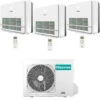 Climatizzatore Condizionatore Hisense Console R32 Trial Split Inverter 9000 + 9000 + 9000 BTU Con U.E. 3AMW52U4RJC NOVITÁ Classe A++/A+