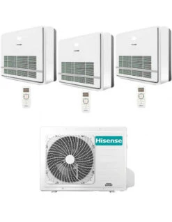 Climatizzatore Condizionatore Hisense Console R32 Trial Split Inverter 9000 + 9000 + 9000 BTU Con U.E. 3AMW52U4RJC NOVITÁ Classe A++/A+