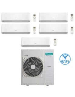 Climatizzatore Condizionatore Hisense Energy Pro Plus (Hi Energy) Wifi R32 Penta Split Inverter 9000 + 9000 + 9000 + 9000 + 9000 BTU Con U.E. 5AMW125U4RTA