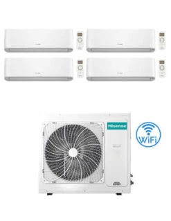 Climatizzatore Condizionatore Hisense Energy Pro Plus (Hi Energy) Wifi R32 Quadri Split Inverter 9000 + 9000 + 9000 + 9000 BTU Con U.E. 4AMW81U4RAA Classe A++/A+