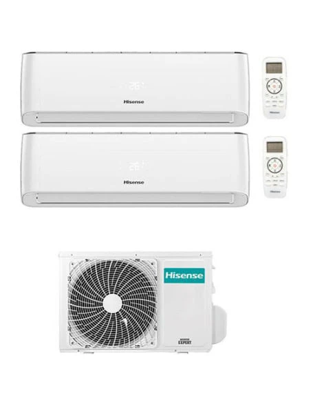 Climatizzatore Condizionatore Hisense Energy Pro Wifi Dual Split Inverter 12000 + 12000 BTU Con U.E. 2AMW52U4RXC Classe A++/A+ 4 Climatizzatore Condizionatore Hisense Energy Pro Wifi Dual Split Inverter 12000 + 12000 BTU Con U.E. 2AMW52U4RXC Classe A++/A+ - immagine 2