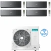 Climatizzatore Condizionatore Hisense Energy Pro X BLACK Con Wifi R32 Quadri Split Inverter 9000 + 9000 + 12000 + 12000 BTU Con U.E. 5AMW105U4RQC