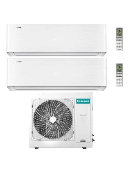 Climatizzatore Condizionatore Hisense Energy Pro X Con Wifi R32 Dual Split Inverter 12000 + 12000 BTU Con U.E. 3AMW72U4RJC Classe A++/A+ 4 Climatizzatore Condizionatore Hisense Energy Pro X Con Wifi R32 Dual Split Inverter 12000 + 12000 BTU Con U.E. 3AMW72U4RJC Classe A++/A+ - immagine 2