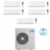 Climatizzatore Condizionatore Hisense Energy Pro X Wifi R32 Penta Split Inverter 9000 + 9000 + 9000 + 9000 + 12000 BTU Con U.E. 5AMW125U4RTA