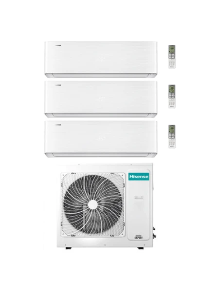 Climatizzatore Condizionatore Hisense Energy Pro X Wifi R32 Trial Split Inverter 9000 + 9000 + 18000 BTU Con U.E. 4AMW81U4RJC Classe A++/A+ 4 Climatizzatore Condizionatore Hisense Energy Pro X Wifi R32 Trial Split Inverter 9000 + 9000 + 18000 BTU Con U.E. 4AMW81U4RJC Classe A++/A+ - immagine 2