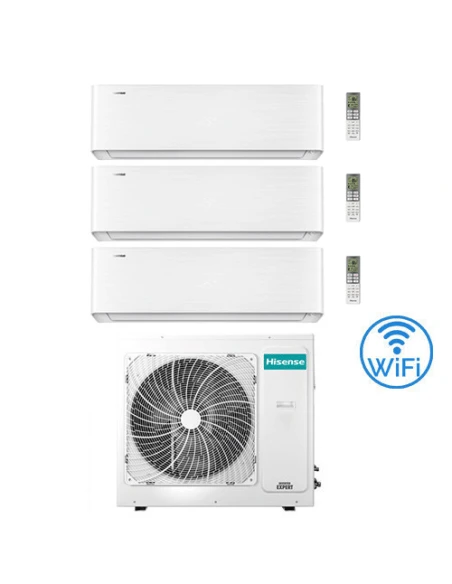 Climatizzatore Condizionatore Hisense Energy Pro X Wifi R32 Trial Split Inverter 9000 + 9000 + 18000 BTU Con U.E. 4AMW81U4RJC Classe A++/A+ 3 Climatizzatore Condizionatore Hisense Energy Pro X Wifi R32 Trial Split Inverter 9000 + 9000 + 18000 BTU Con U.E. 4AMW81U4RJC Classe A++/A+