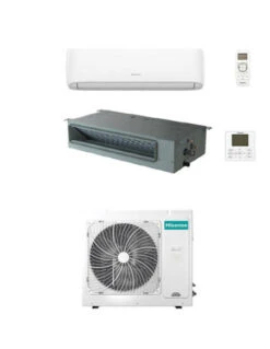 Climatizzatore Condizionatore Hisense Hi Comfort + Canalizzato R32 Dual Split Inverter 9000 + 18000 BTU Con U.E. 3AMW72U4RJC Classe A++/A+