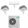Climatizzatore Condizionatore Hisense Hi Comfort Più Cassetta 4 Vie Wifi R32 Trial Split Inverter 12000 + 18000 + 18000 BTU Con U.E. 5AMW125U4RTA Classe A++/A+