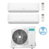 Climatizzatore Condizionatore Hisense Hi Comfort Wifi R32 Dual Split Inverter 12000 + 18000 BTU Con U.E. 4AMW81U4RJC Classe A++/A+ -Climaway Home Store climatizzatore condizionatore hisense hi comfort wifi r32 dual split inverter 12000 18000 btu con ue 4amw81u4raa classe aa