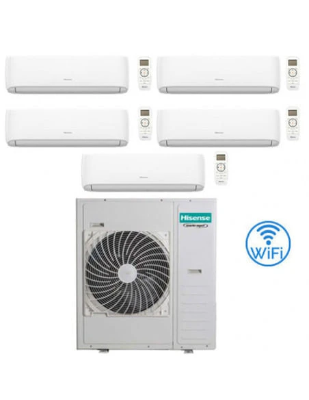Climatizzatore Condizionatore Hisense Hi Comfort Wifi R32 Penta Split Inverter 7000 + 7000 + 9000 + 12000 + 12000 BTU Con U.E. 5AMW125U4RTA 3 Climatizzatore Condizionatore Hisense Hi Comfort Wifi R32 Penta Split Inverter 7000 + 7000 + 9000 + 12000 + 12000 BTU Con U.E. 5AMW125U4RTA