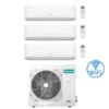 Climatizzatore Condizionatore Hisense Hi Comfort Wifi R32 Trial Split Inverter 7000 + 9000 + 18000 BTU Con U.E. 3AMW62U4RJC Classe A++/A+