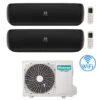 Climatizzatore Condizionatore Hisense Apple Pie PRO Wi-Fi R32 Dual Split Inverter 12000 + 12000 BTU Con U.E. 2AMW52U4RXC Classe A++/A+