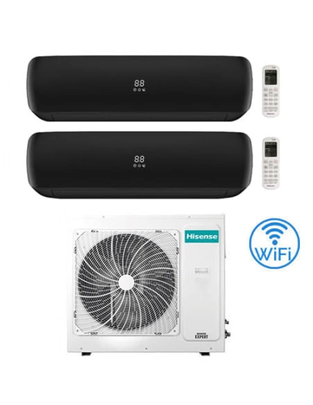 Climatizzatore Condizionatore Hisense Apple Pie PRO Wi-Fi R32 Dual Split Inverter 12000 + 12000 BTU Con U.E. 3AMW72U4RJC Classe A++/A+ 3 Climatizzatore Condizionatore Hisense Apple Pie PRO Wi-Fi R32 Dual Split Inverter 12000 + 12000 BTU Con U.E. 3AMW72U4RJC Classe A++/A+