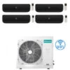 Climatizzatore Condizionatore Hisense Apple Pie PRO Wi-Fi R32 Quadri Split Inverter 9000 + 9000 + 9000 + 12000 BTU Con U.E. 4AMW105U4RAA Classe A++/A+