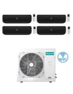 Climatizzatore Condizionatore Hisense Apple Pie PRO Wi-Fi R32 Quadri Split Inverter 9000 + 9000 + 9000 + 12000 BTU Con U.E. 4AMW81U4RAA Classe A++/A+
