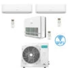 Climatizzatore Condizionatore Hisense R32 Trial Split Inverter Hi Comfort Wifi Più Console 9000 + 9000 + 18000 BTU Con U.E. 4AMW81U4RJC Classe A++/A+ -Climaway Home Store climatizzatore condizionatore hisense r32 trial split inverter hi comfort wifi piu console 9000 9000 18000 btu con ue 4amw81u4rjc classe aa
