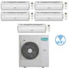 Climatizzatore Condizionatore Hisense Silentium Pro Wifi Penta Split Inverter 9000 + 9000 + 9000 + 12000 + 12000 BTU Con U.E. 5AMW125U4RTA NOVITÁ