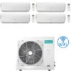 Climatizzatore Condizionatore Hisense Silentium Wifi R32 Quadri Split Inverter 9000 + 9000 + 9000 + 9000 BTU Con U.E. 4AMW81U4RAA NOVITÁ Classe A++/A+