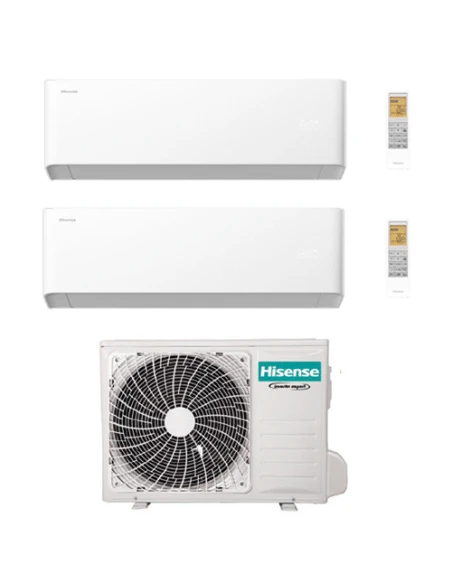 Climatizzatore Condizionatore Hisense Uni HB Wifi R32 Dual Split Inverter 9000 + 9000 BTU Con U.E. 2AMW35U4RGC Classe A++/A+ 4 Climatizzatore Condizionatore Hisense Uni HB Wifi R32 Dual Split Inverter 9000 + 9000 BTU Con U.E. 2AMW35U4RGC Classe A++/A+ - immagine 2