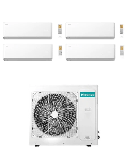Climatizzatore Condizionatore Hisense Uni HB Wifi R32 Quadri Split Inverter 7000 + 7000 + 12000 + 12000 BTU Con U.E. 4AMW81U4RJC Classe A++/A+ 4 Climatizzatore Condizionatore Hisense Uni HB Wifi R32 Quadri Split Inverter 7000 + 7000 + 12000 + 12000 BTU Con U.E. 4AMW81U4RJC Classe A++/A+ - immagine 2