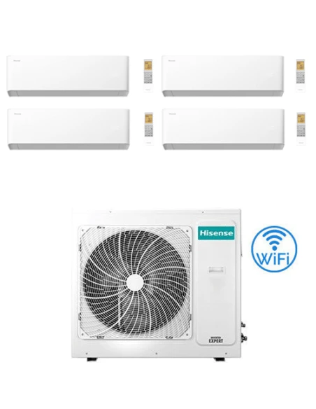 Climatizzatore Condizionatore Hisense Uni HB Wifi R32 Quadri Split Inverter 9000 + 9000 + 9000 + 9000 BTU Con U.E. 4AMW81U4RJC Classe A++/A+ 3 Climatizzatore Condizionatore Hisense Uni HB Wifi R32 Quadri Split Inverter 9000 + 9000 + 9000 + 9000 BTU Con U.E. 4AMW81U4RJC Classe A++/A+