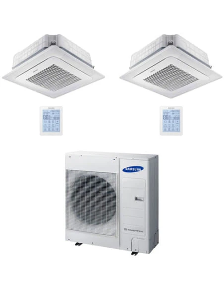 Climatizzatore Condizionatore Inverter Dual Split R32 Samsung Mini Cassetta 4 Vie Windfree 18000 + 18000 BTU Con U.E. AJ080TXJ4KG/EU Classe A++/A+ 3 Climatizzatore Condizionatore Inverter Dual Split R32 Samsung Mini Cassetta 4 Vie Windfree 18000 + 18000 BTU Con U.E. AJ080TXJ4KG/EU Classe A++/A+
