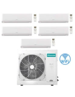 Climatizzatore Condizionatore Inverter Hisense Energy Ultra Ecosense Wifi R32 Penta Split 9000 + 9000 + 9000 + 9000 + 12000 BTU Con U.E. 5AMW125U4RTA Classe A++/A+