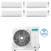 Climatizzatore Condizionatore Inverter Hisense Energy Ultra Ecosense Wifi R32 Quadri Split 7000 + 7000 + 7000 + 9000 BTU Con U.E. 4AMW81U4RJC Classe A++/A+ -Climaway Home Store climatizzatore condizionatore inverter hisense energy ultra ecosense wifi r32 quadri split 7000 7000 7000 9000 btu con ue 4amw81u4rjc classe aa