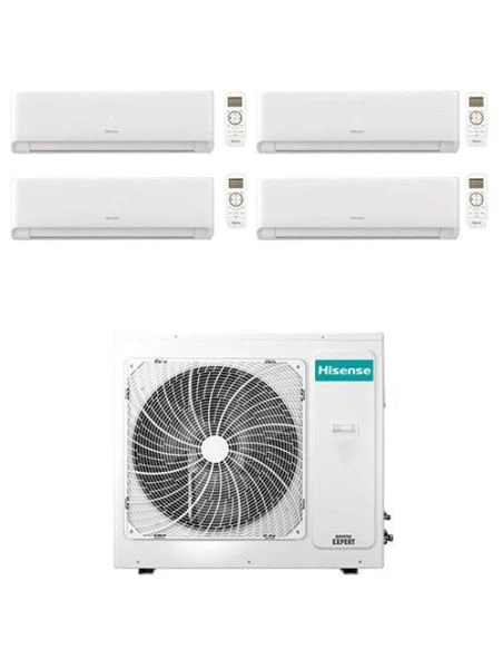 Climatizzatore Condizionatore Inverter Hisense Energy Ultra Ecosense Wifi R32 Quadri Split 7000 + 7000 + 9000 + 12000 BTU Con U.E. 4AMW81U4RJC Classe A++/A+ 4 Climatizzatore Condizionatore Inverter Hisense Energy Ultra Ecosense Wifi R32 Quadri Split 7000 + 7000 + 9000 + 12000 BTU Con U.E. 4AMW81U4RJC Classe A++/A+ - immagine 2