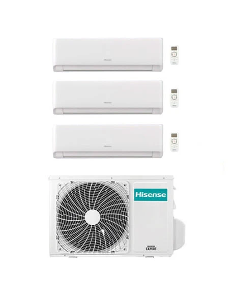 Climatizzatore Condizionatore Inverter Hisense Energy Ultra Ecosense Wifi R32 Trial Split 7000 + 7000 + 12000 BTU Con U.E. 3AMW72U4RJC Classe A++/A+ 4 Climatizzatore Condizionatore Inverter Hisense Energy Ultra Ecosense Wifi R32 Trial Split 7000 + 7000 + 12000 BTU Con U.E. 3AMW72U4RJC Classe A++/A+ - immagine 2